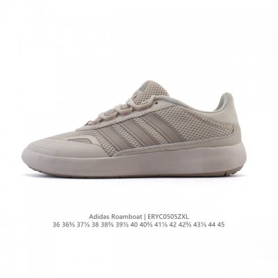 新品 阿迪达斯Adidas男女款Roamboat休闲运动鞋防滑户外运动船鞋 网面运动鞋阿迪达斯官方轻运动。选用开放式网材鞋面，穿着舒适透气。鞋身以黑色为主色调，
