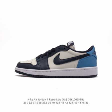 耐克 乔丹Air Jordan 1 Low AJ1 乔1 乔丹1代aj1 低帮复古文化休闲运动篮球鞋，从1985 年面世的元年款汲取设计灵感，采用简洁大方的经典 - 点击图像关闭