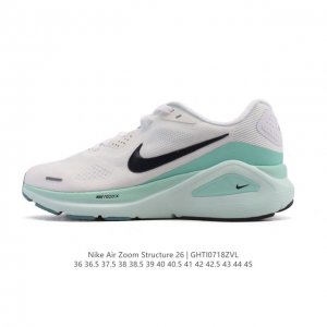 新品 耐克 Nike Zoomstructure 26运动舒适减震防滑耐磨低帮碳板训练跑步鞋男女款厚底增高老爹运动鞋，这款跑鞋专为热爱跑步、追求稳定与缓震效果的