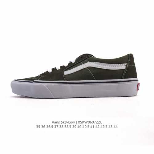 万斯 Vans Sk8-Low 经典款 小红书爆款低帮休闲帆布拼接硫化板鞋 工艺：硫化1:1 重量1:1、真标、原钢印、材质标、鞋型标、合格证 尺码：35 36