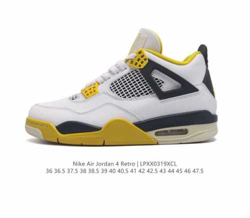 耐克 Nike Air Jordan 4 Retro Og迈克尔 乔丹aj4代乔4 中帮复古休闲运动文化篮球鞋 秉承轻量化的速度型篮球鞋设计思想完成设计 降低重
