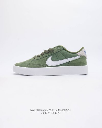 真标 耐克nike Sb Heritage Vulc 开拓者低帮休闲男士运动板鞋 复古拼接鞋面 时尚潮流百搭舒适透气耐磨防滑低帮 这款鞋向经典滑板鞋款致敬 绒面