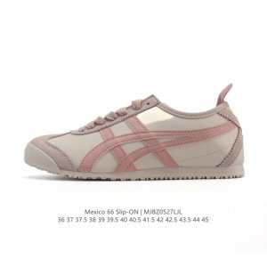 asics 亚瑟士 女鞋真标半码制 配足弓鞋垫 日产经典老牌-鬼塚虎 Onitsuka Tiger Mexico 66经典墨西哥系列复古经典百搭板鞋休闲运动鞋慢
