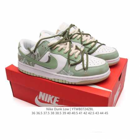 耐克 Nike Dunk Low 运动鞋复古解构绑带板鞋 双鞋带 作为 80 年代经典篮球鞋款，起初专为硬木球场打造，后来成为席卷街头的时尚标杆，现以经典细节和 - 点击图像关闭