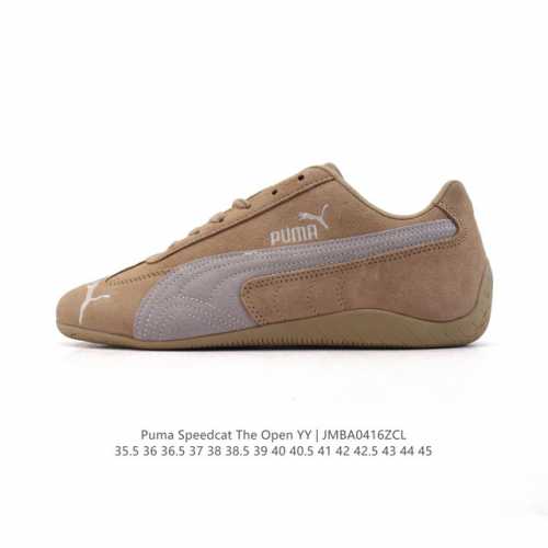 puma Speedca Og 彪马极速赛车系列低帮德训风拼接复古百搭休闲运动赛车鞋 鞋款从80、90年代赛车手所穿的防火赛车鞋为原型，鞋身线条模仿了赛车的流线