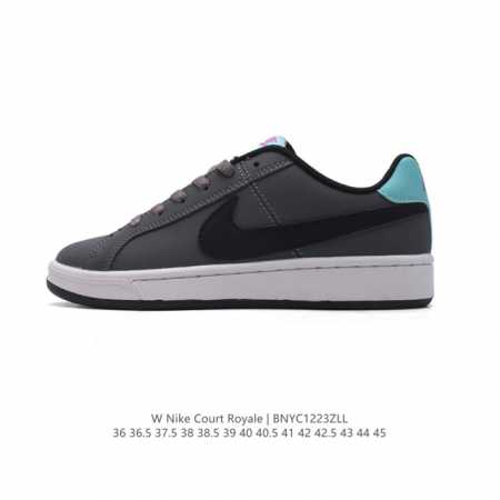 耐克 Nike 男女鞋秋冬季court Royale Ac运动鞋休闲鞋板鞋 百搭小白鞋，焕新演绎元年款设计，塑就复古网球风范。鞋款承袭简洁线条、经典系带系统和醒 - 点击图像关闭