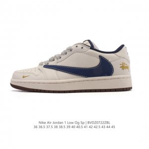 公司级 真标 耐克 Nike Air Jordan 1 Low Og Sp Military Blue Aj1乔1倒勾 2025年新款 蛇年新款 低帮篮球鞋 A