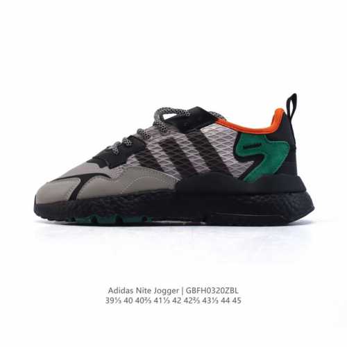 200 【公司级 真爆】阿迪达斯 Adidas Nite Jogger 爆米花 全新配色王嘉尔代言款运动鞋。织物透气鞋面 夜行者 3M反光 真爆大底复古跑鞋。