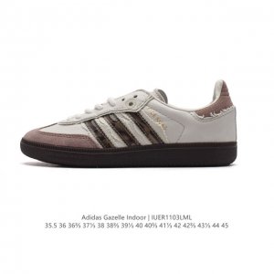 特价 阿迪达斯 Adidas Originals Gazelle Indoor复古三叶草防滑透明橡胶板鞋经典运动鞋。这款经典鞋,忠于原版设计,缀撞色三条纹和鞋跟