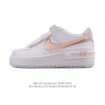 Nike 耐克低帮板鞋 空军一号 Af1马卡龙 Af1厚底增高百搭运动板鞋 Nike Air Force 1 “Shadow” 造型设计上与 Sacai X N