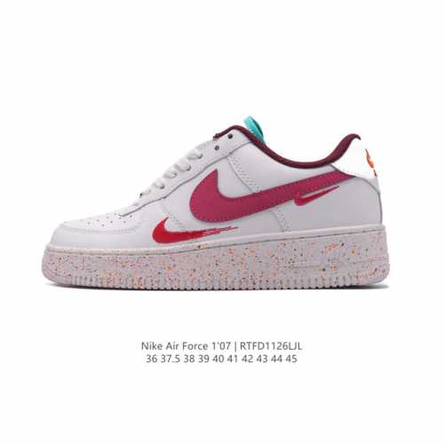 耐克 Nike Air Force 1 '07 Low 空军一号含气垫 小白鞋 低帮百搭厚底增高休闲运动板鞋。柔软、弹性十足的缓震性能和出色的中底设计，横跨复古