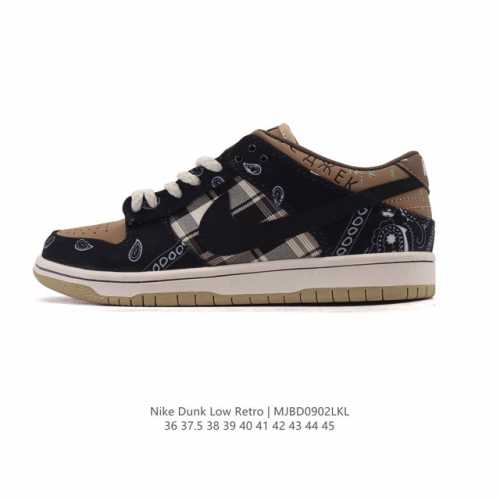 耐克 Nike Sb Dunk Low pro 男女款运动鞋复古板鞋。采用柔软皮革鞋面，经久耐穿，塑就如元年款 Dunk 般的复古质感。鞋头透气孔，搭配鞋口和鞋