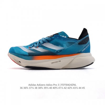 公司级 阿迪达斯男女鞋 Adizero Adios pro 3专业长跑跑步鞋 厚底增高运动老爹鞋。Y-3 Adios pro 3 運動鞋以 Adidas 經典設