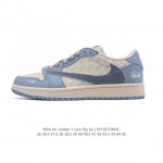 公司级 真标 耐克 Nike Air Jordan 1 Low Og Sp Military Blue Aj1乔1倒勾 2025年新款 蛇年新款 低帮篮球鞋 A