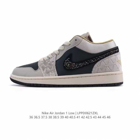 耐克 乔丹Air Jordan 1 Low Aj1 乔1 乔丹1代Aj1 低帮复古文化休闲运动篮球鞋。从1985 年面世的元年款汲取设计灵感，采用简洁大方的经典 - 点击图像关闭