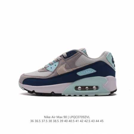Nike 耐克 Air Max 90 男女子休闲运动鞋 气垫运动鞋 鬼脸 倒钩 超大logo透气舒适减震耐磨底休闲运动跑步鞋。设计均采用无缝防水 Tech Tu - 点击图像关闭
