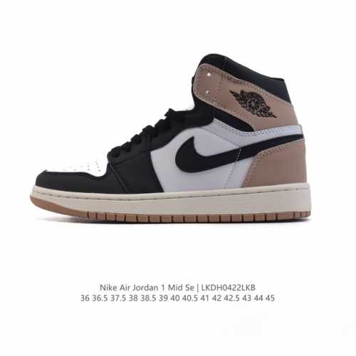 耐克 Nike Air Jordan 1 Mid 男女子篮球鞋时尚轻盈板鞋Aj1乔1运动鞋 乔丹一代 高帮复古休闲篮球鞋 Air Jordan 1 Mid 搭载