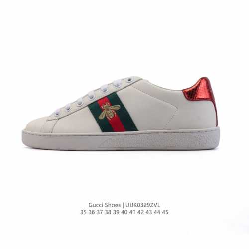 公司级 Gucci 古奇 小白鞋 古驰奢侈品男女运动板鞋 刺绣蜜蜂休闲鞋子 Gucci Tennis 1977老花鞋，经典耐穿，复古感满满的Gucci老花鞋老花