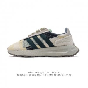 公司级 阿迪达斯 新款 三叶草 厚底 Adidas Retropy E5 新款 爆米花 低帮经典运动鞋潮厚底增高男女士慢跑鞋。以70年代经典跑步鞋为灵感，新鲜演