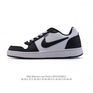 130 耐克Nike Ebernon Low男女子简版空军复古休闲板鞋运动休闲鞋。采用合成革鞋面，方便清洗，搭配侧面与后跟处的品牌标识，低鞋口设计，赋予脚踝灵活