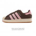 阿迪达斯 Adidas Superstar 2025年新款鞋子 经典贝壳头系列 新款休闲板鞋潮流女士运动鞋 。鞋面皮革拼接材质 标志性的贝壳鞋头，简约的线条。就
