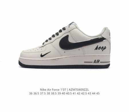 耐克 Nike Air Force 1 '07 Low 空军一号含气垫 低帮百搭厚底增高休闲运动板鞋。柔软、弹性十足的缓震性能和出色的中底设计，横跨复古与现代的 - 点击图像关闭