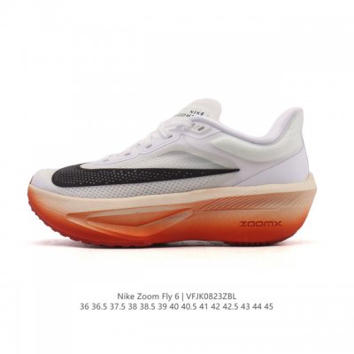 公司级 Nike耐克Zoom Fly 6 马拉松碳板米黑跑步鞋男款运动鞋Fn8455-001春新款Zoom Fly 6 Prm缓震轻便跑步鞋。这款鞋在继承了 N