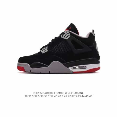 公司级 耐克 Nike Air Jordan 4 Retro Og迈克尔 乔丹aj4代乔4 中帮复古休闲运动文化篮球鞋。秉承轻量化的速度型篮球鞋设计思想完成设计