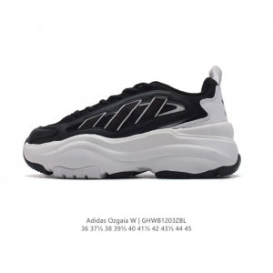 公司级 阿迪达斯adidas Originals Ozgaia 防滑 耐磨 低帮 厚底增高老爹鞋 休闲运动鞋 此款鞋采用近几年比较流行的版型设计，外观时尚大气。