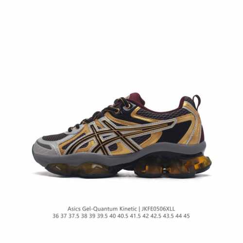 公司级 Asics 亚瑟士 Gel-Quantum Kinetic 男女士复古休闲运动鞋厚底增高老爹鞋。Asics Gel-Quantum Kinetic 运动