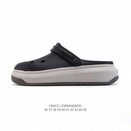 公司级 Crocs 沙滩洞洞鞋 男女士休闲厚底增高凉拖鞋 卡骆驰明星同款 厚底增高沙滩鞋 选择尺码时 建议选大一码 脚感更舒适 家居休闲一式两用拖鞋 白敬亭同款 - 点击图像关闭