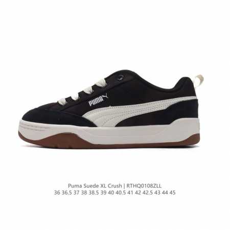 彪马 Puma 男女式运动板鞋 Suede Xl Crush 防滑耐磨百搭舒适时尚休闲鞋 Puma Black-Shadow Gray复古单品彪马 时尚 舒适 - 点击图像关闭