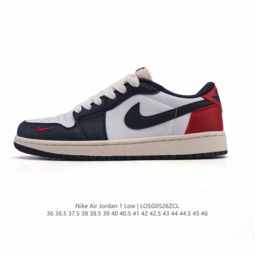 公司级 耐克 乔丹Air Jordan 1 Low Aj1 乔1 乔丹1代Aj1 低帮复古文化休闲运动篮球鞋 从1985 年面世的元年款汲取设计灵感 采用简洁大