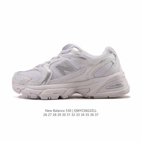 童鞋 新百伦 Nb530 New Balance 530 复跑古鞋 儿童厚底增高老爹鞋 缓震运动慢跑鞋。Nb530这鞋双确实是Nb家经复典古款式之一，以全科新技