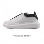 公司级 Alexandermcqueen 亚历山大 麦昆Mcq 运动小白鞋 厚底增高闪尾光滑牛皮平底鞋休闲鞋 时尚男女板鞋潮运动鞋 ，火爆到大街小巷无人不知，无