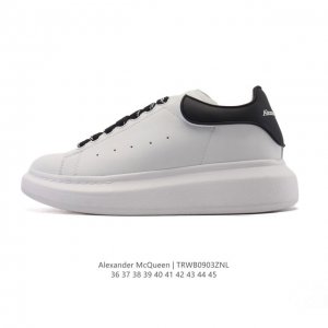 公司级 Alexandermcqueen 亚历山大 麦昆Mcq 运动小白鞋 厚底增高闪尾光滑牛皮平底鞋休闲鞋 时尚男女板鞋潮运动鞋 ，火爆到大街小巷无人不知，无