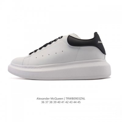 公司级 Alexandermcqueen 亚历山大 麦昆Mcq 运动小白鞋 厚底增高闪尾光滑牛皮平底鞋休闲鞋 时尚男女板鞋潮运动鞋 ，火爆到大街小巷无人不知，无