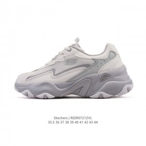 新款 Skechers 斯凯奇 男女士运动跑步鞋 老爹鞋 Stamina 网面透气 轻便防滑 减震舒适 耐磨 复古 时尚 拼接 休闲 厚底增高运动鞋舒适百搭不累