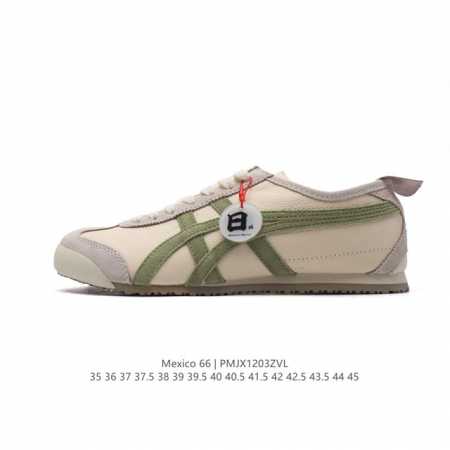 Asics 亚瑟士 男女鞋真标半码制 配足弓鞋垫 日产经典老牌-鬼塚虎 Onitsuka Tiger Mexico 66经典墨西哥系列复古经典百搭板鞋休闲运动鞋 - 点击图像关闭