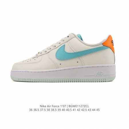 耐克 Nike Air Force 1 '07 Low 空军一号含气垫 小白鞋 低帮百搭厚底增高休闲运动板鞋。柔软、弹性十足的缓震性能和出色的中底设计，横跨复古 - 点击图像关闭