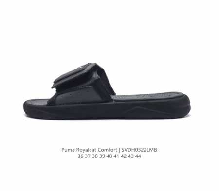 夏日新品 2020网红搭配 彪马puma Royalcat Comfort 皇家猫舒适海绵系列潮流百搭沙滩休闲运动一字魔术贴拖鞋 货号 3722 尺码 36-4 - 点击图像关闭