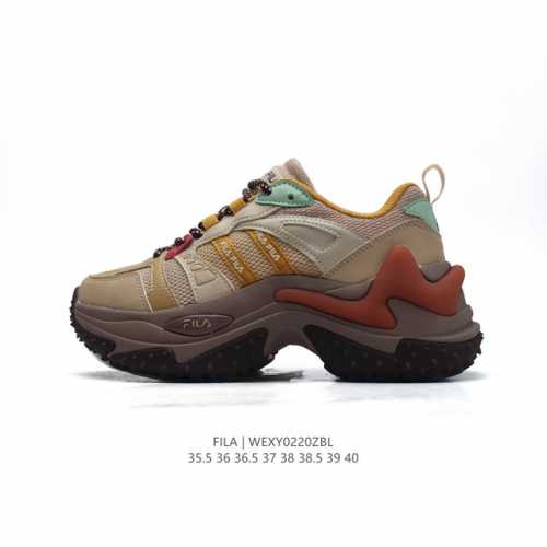 公司级 斐乐 女款老爹鞋 Fila Fusion 厚底增高百搭运动鞋 意大利百年经典运动品牌，网红单品 小红书推荐爆款 Fila斐乐新款潮牌文化街头风运动鞋，F