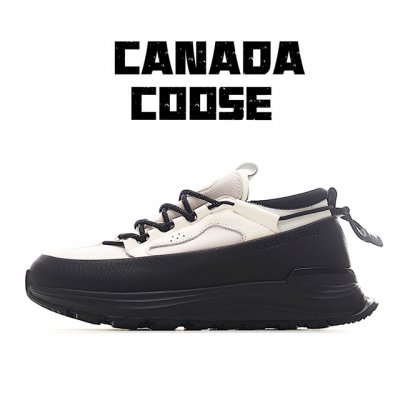 独家实拍canada Goose Glacier Trail 加拿大鹅 明星同款 圆头系带皮革低帮生活休闲板鞋 7785M #采用创新、完全防水和透气的 Hdr