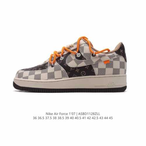 特价 耐克 Nike Air Force 1 '07 Low 空军一号含气垫 解构绑带 双鞋带 小白鞋 低帮百搭厚底增高休闲运动板鞋。柔软、弹性十足的缓震性能和