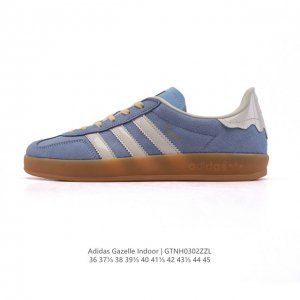 140 阿迪达斯 Adidas Originals Gazelle Indoor复古三叶草防滑透明橡胶板鞋经典运动鞋。这款经典鞋,忠于原版设计,缀撞色三条纹和鞋