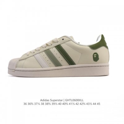 公司级 真标 阿迪达斯 Adidas Superstar 2025年新款鞋子 蛇年新款经典贝壳头系列 新款休闲板鞋潮流男女士运动鞋。鞋面柔软皮革拼接材质 标志性