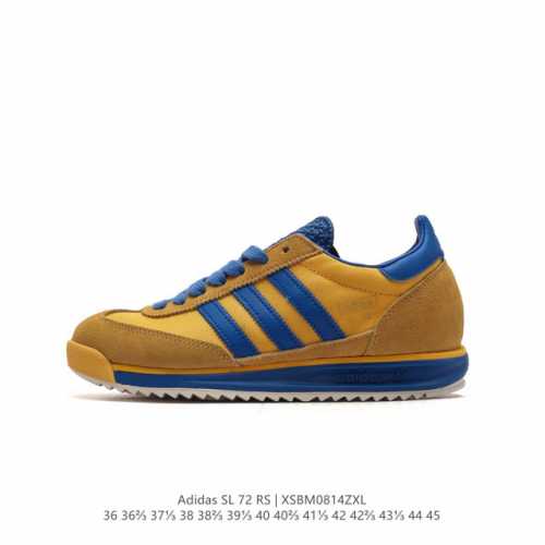阿迪达斯adidas Sl 72 Shoes 经典复古薄底运动鞋 T头鞋 三叶草复古休闲跑步鞋休闲运动鞋 这款经典运动鞋携复古型格，来访你的活力日常 采用舒爽帆