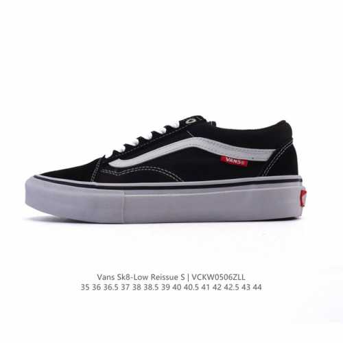 万斯 Vans Sk8-Low 经典款 小红书爆款低帮休闲帆布拼接硫化板鞋 工艺：硫化1:1 重量1:1、真标、原钢印、材质标、鞋型标、合格证 尺码：35 36