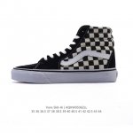 vans 范斯Sk8-Hi 男女高帮滑板鞋-复古休闲运动鞋-Vans范斯 棋盘格。Vans推出的Sk8-Hi板鞋，以经典的款性和高帮设计呈现，鞋面采用优质帆布材