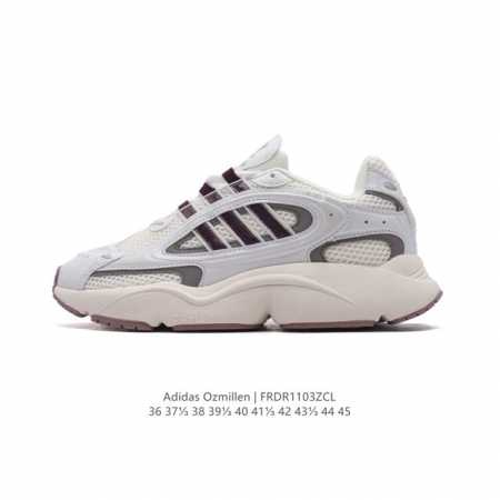 真标 Adidas Originals阿迪达斯三叶草官方 OZMILLEN SHOES 男女经典运动鞋 复古 拼色男女低帮缓震运动跑鞋 OZ米伦坏痞兔复古透气运 - 点击图像关闭